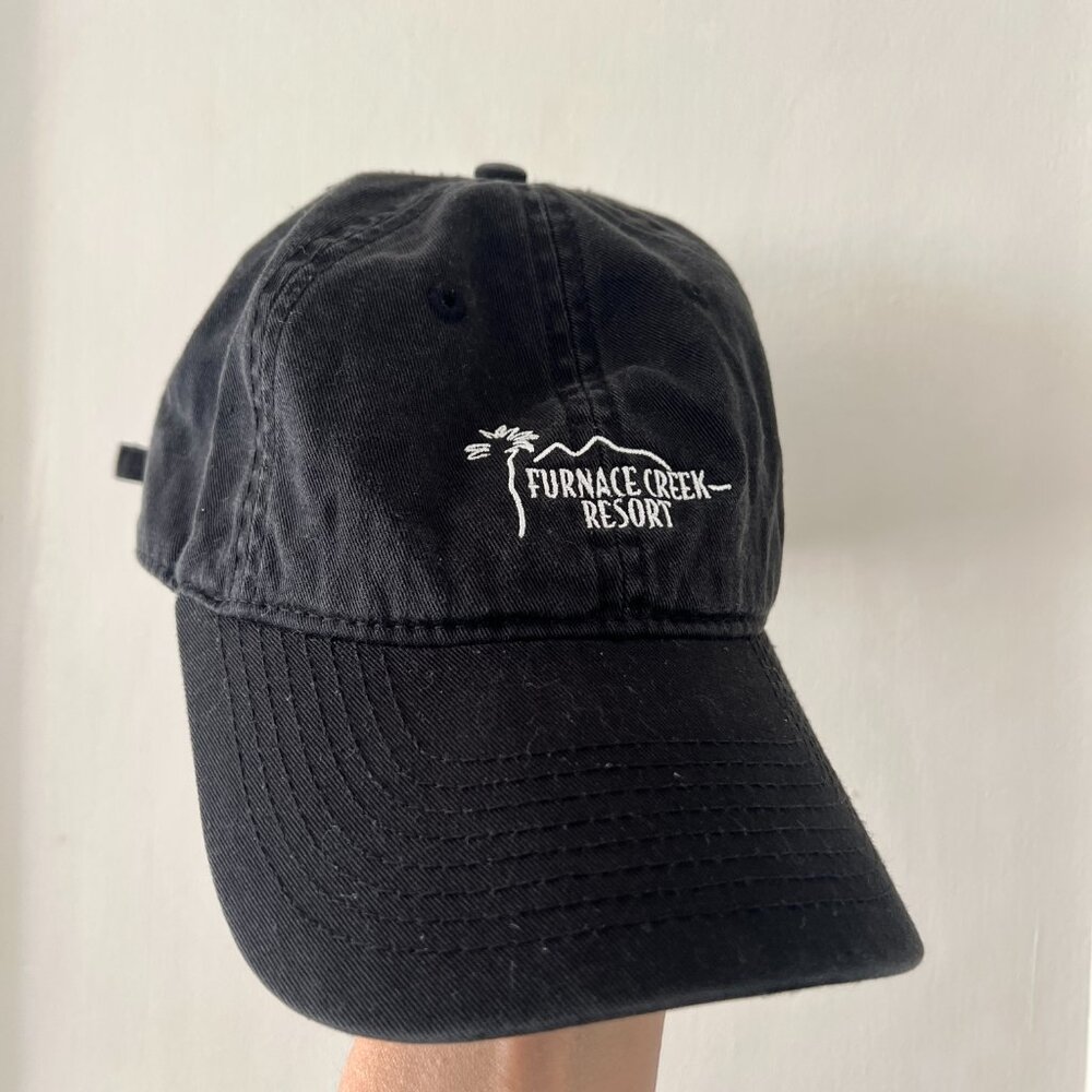 Vintage *Rare* Furnace Creek Resort Death Valley black cotton baseball cap hat